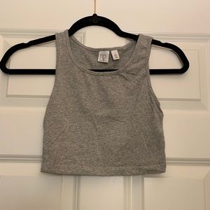 Grey Cropped Tank Top